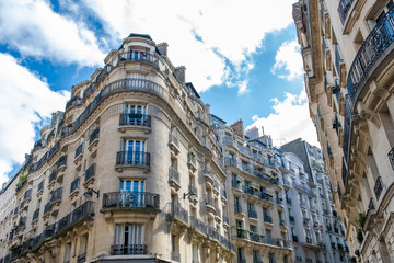 Paris, typical narrow building in the center