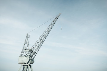 An old harbour crane in Hamburg