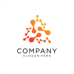 molecule logo vector icon template, can use in biotechnology, energy, print, water and Inspiration concept icons.