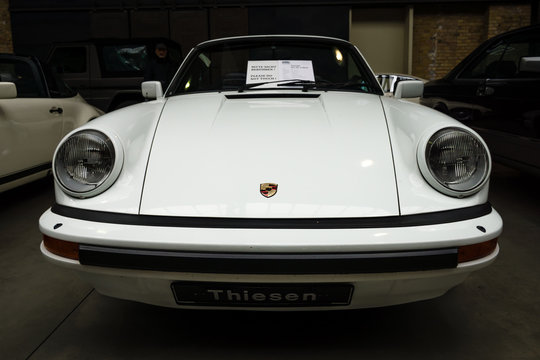 BERLIN - MAY 10, 2015: Sports car Porsche 911 Cabriolet. 28th Berlin-Brandenburg Oldtimer Day