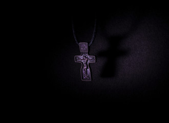 cross on a dark background