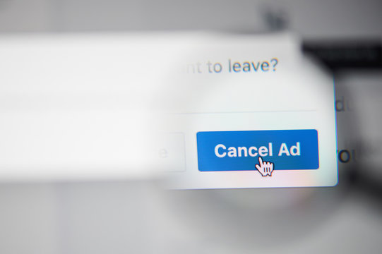 Cancel ad in social media