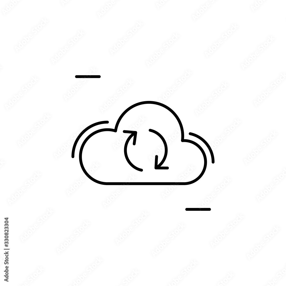 Poster cloud, networking icon. simple line, outline vector elements of storage and cloud icons for ui and u
