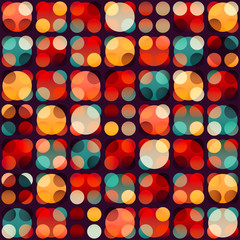 retro circle seamless pattern