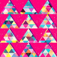 Red triangles seamless pattern