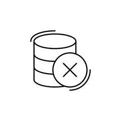 Database, lost, networking icon. Simple line, outline vector elements of storage and cloud icons for ui and ux, website or mobile application