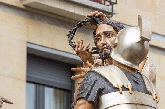 Coronacion de Espinas. Procession Holy Friday. Leon, Spain. Holy Week 2019.