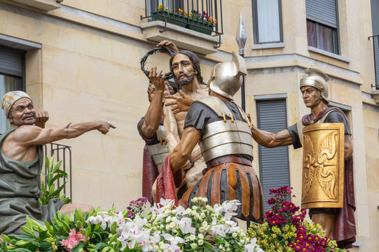 Coronacion de Espinas. Procession Holy Friday. Leon, Spain. Holy Week 2019.