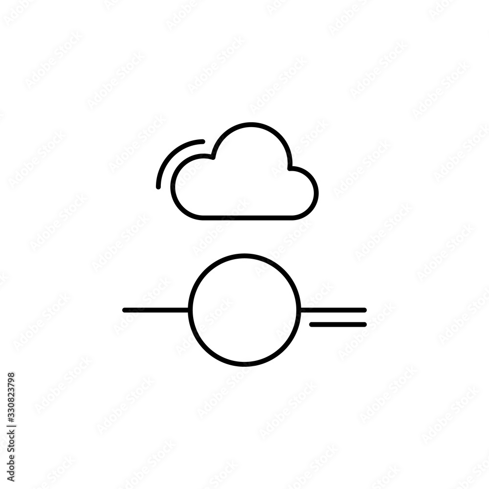 Poster cloud, networking icon. simple line, outline vector elements of storage and cloud icons for ui and u