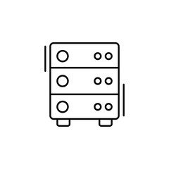 Fototapeta na wymiar Server, networking icon. Simple line, outline vector elements of storage and cloud icons for ui and ux, website or mobile application