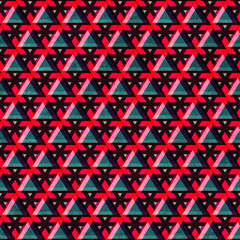 red color triangle seamless pattern with grunge effect