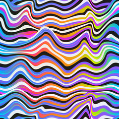 Rainbow psychedelic wave pattern