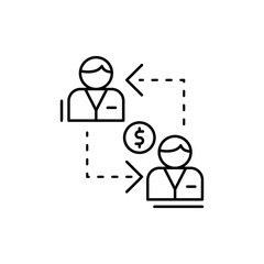 Users, finance, banking icon. Simple line, outline vector elements of business and finance icons for ui and ux, website or mobile application