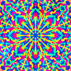 psychedelic geometric seamless pattern