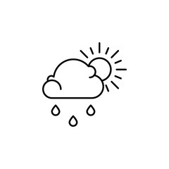 Cloud, sun, rain, weather icon. Simple line, outline vector elements of spring icons for ui and ux, website or mobile application