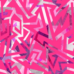 Pink color geometric seamless pattern