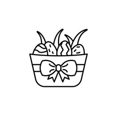 Basket, Eggs, Grass, Easter icon. Simple line, outline vector elements of spring icons for ui and ux, website or mobile application