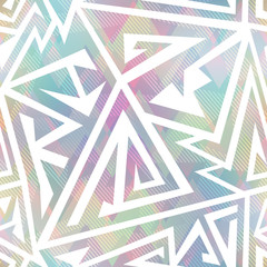 Pastel color geometric seamless pattern