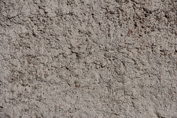 Holes on the wall from shells, bullets.