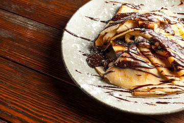 chocolate covered pancakes