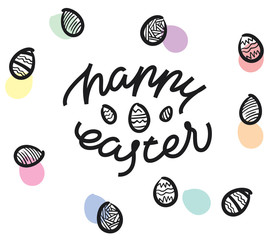 Happy Easter. Premium handdrawn lettering