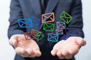 Online people network. Using internet for communication..