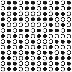 monochrome circle seamless pattern