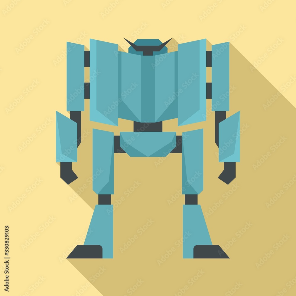 Poster fear robot transformer icon. flat illustration of fear robot transformer vector icon for web design