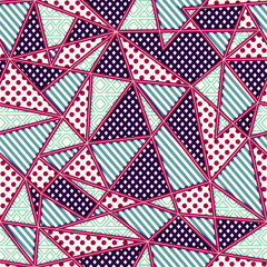 Geometric fabric seamless pattern