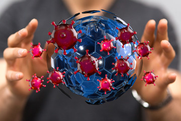 COVID-19 Business Finance Crisis Concept. Coronavirus Danger Pandemic. Global stress of world .