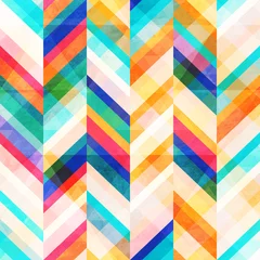 Foto auf Acrylglas Colored zigzag seamless pattern © gudinny