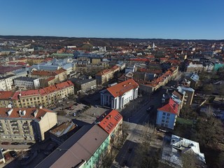 Fototapeta na wymiar Vilnius Old Town. Drone footage.