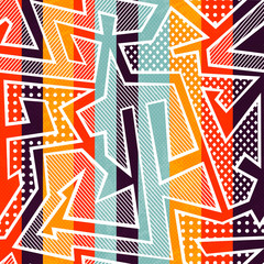 Obraz premium Colored stripes seamless pattern.
