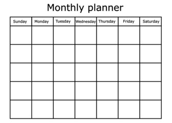 Schedule for making a calendar and planning for the month.
