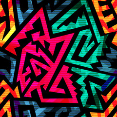 Bright tribal seamless pattern.