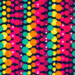 bright rainbow circle seamless pattern