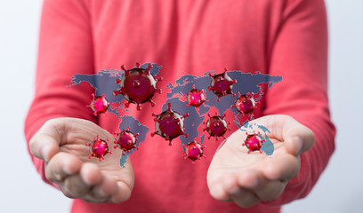 epidemic coronavirus 2019-nCoV, Novel Coronavirus Alert outbreak . Virus Covid 19-NCP. Spread of...
