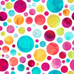 Behang Helder cirkel naadloos patroon © gudinny