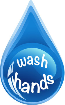 Wash hands sign