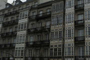 Fototapeta na wymiar old buildings in Coruna city, Spain