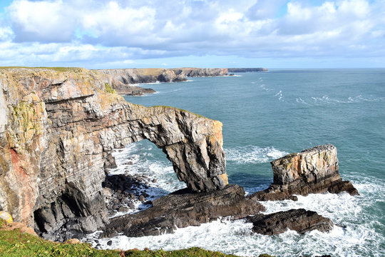 The Green Bridge Of Wales On The Pembrokeshire Coast.