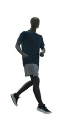 Running male mannequin.