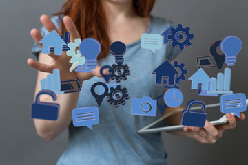 code data concept in hand