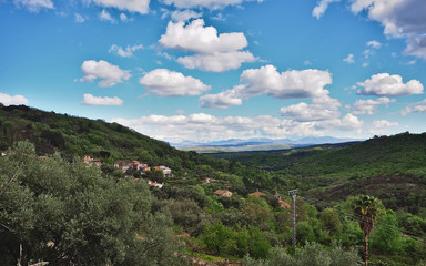 Fototapeta na wymiar Natural views of the Sierra de Francia