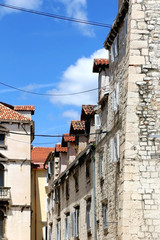 Traditional Mediterranean architecture in Split, Croatia.