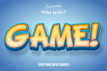 Game text, 3d editable font effect