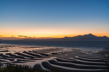 Obraz premium [熊本県]御輿来海岸の夕暮れ