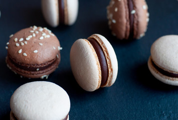 Macarons with chocolate ganache