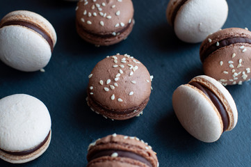 Macarons with chocolate ganache