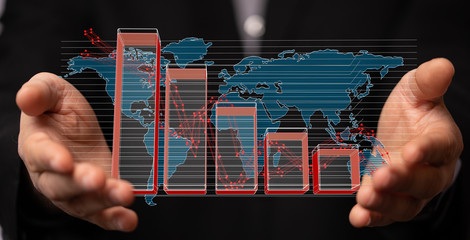 The coronavirus impacts the global economy..